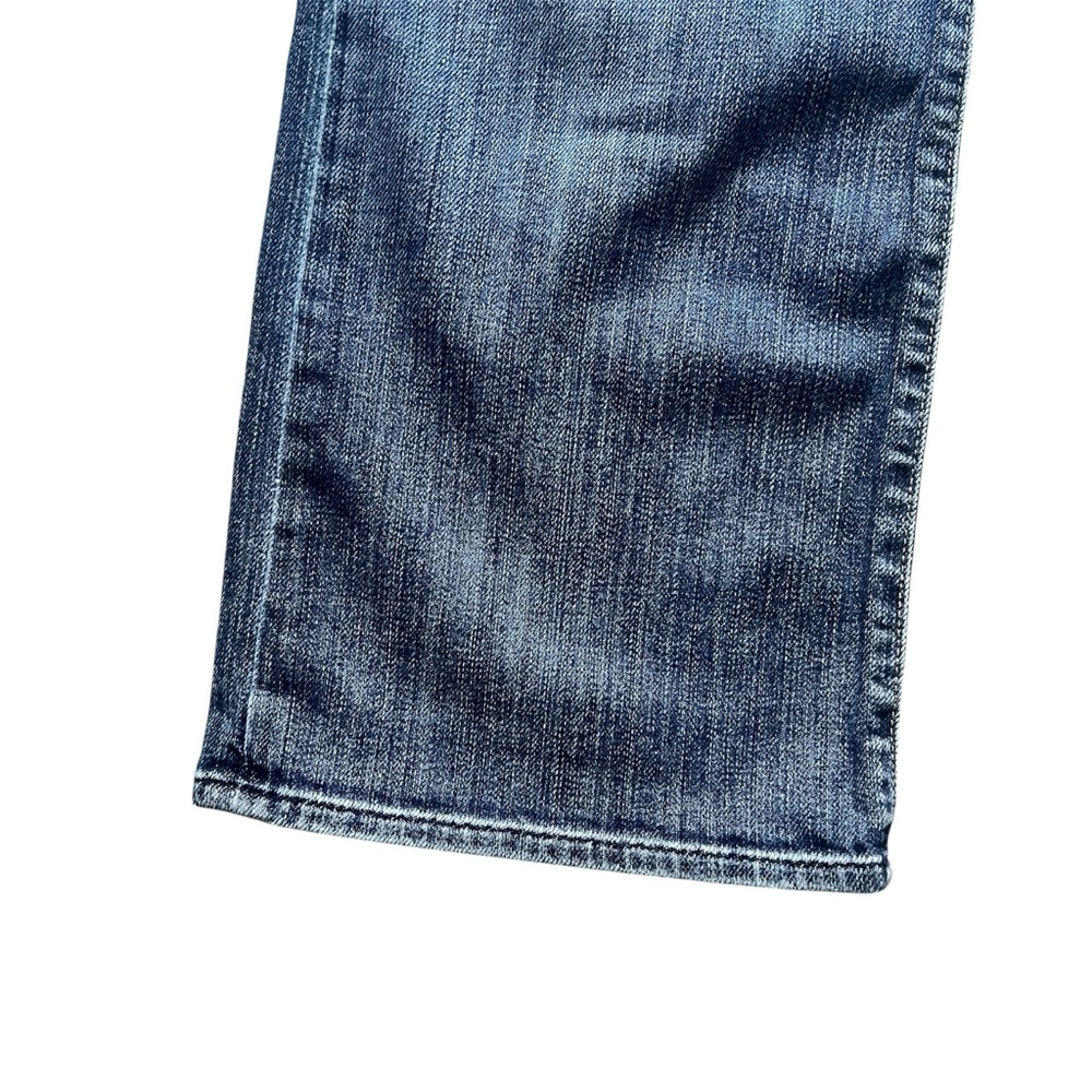 7 For All Mankind Relaxed Distressed Denim Button Straight Leg Jean Size 33 - Picture 3 of 8